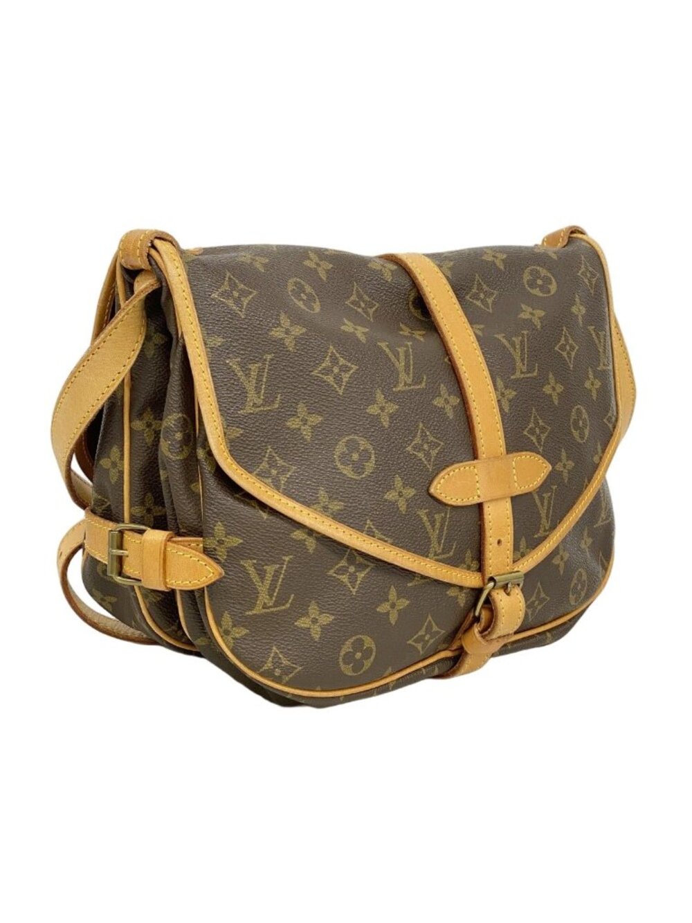 Louis Vuitton Shoulder Bag Monogram Saumur 30 Brown - Picture 2 of 10